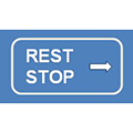 rest stop sign